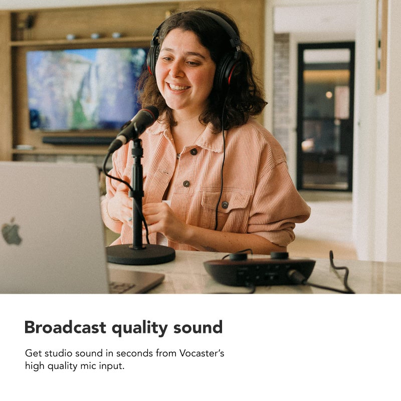 Focusrite Vocaster One - Podcasting Interface for Recording as a Solo Creator. Use Auto Gain, Enhance, and Mute for Easy Podcasting. Small, Lightweight, and Powered by Computer - Image 2